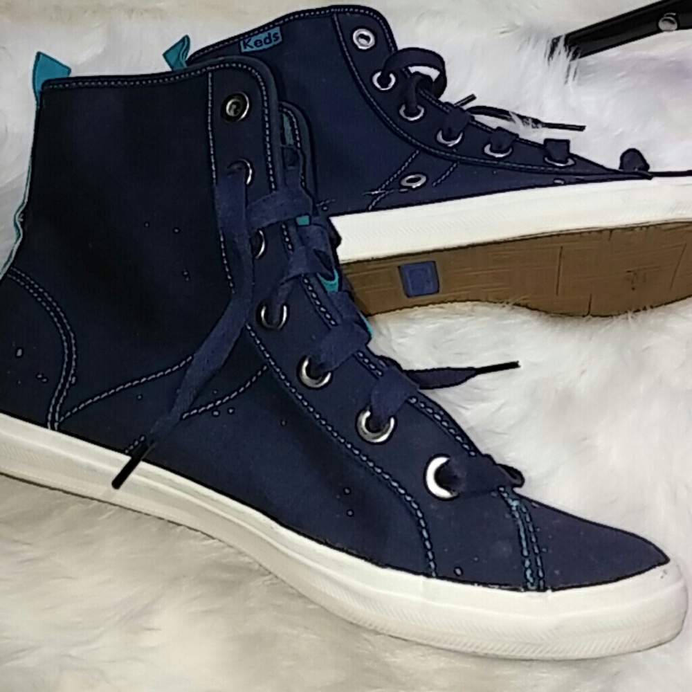SOLD Keds Women's Shoes High Top 8M Blue #O425 - Picture 2 of 7